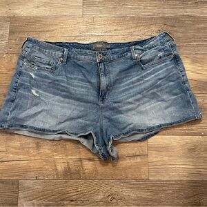 Torrid Distressed Blue Jean Shorts